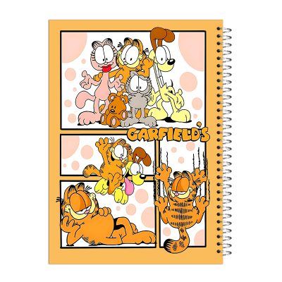 دفتر مشق 80 برگ جلد سخت کامیک طرح گارفیلد کد 323