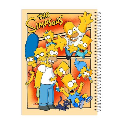 دفتر مشق 80 برگ جلد سخت کامیک طرح سیمپسون ها کد 329