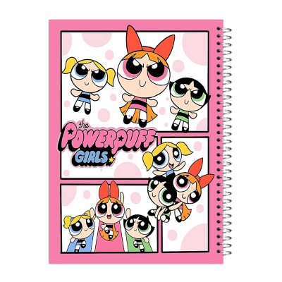 دفتر مشق 80 برگ جلد سخت کامیک طرح پاور پاف گرلز کد 330