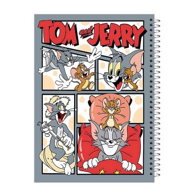 دفتر مشق 80 برگ جلد سخت کامیک طرح تام و جری کد 337