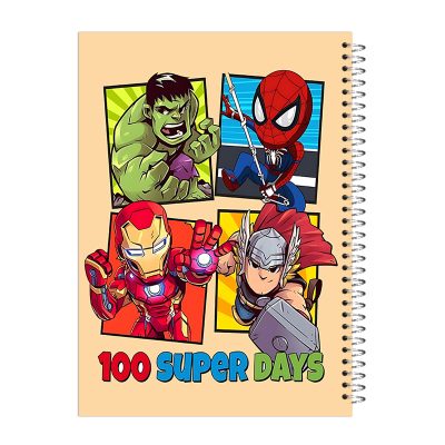 دفتر مشق 80 برگ جلد سخت کامیک طرح هیرو کد 339