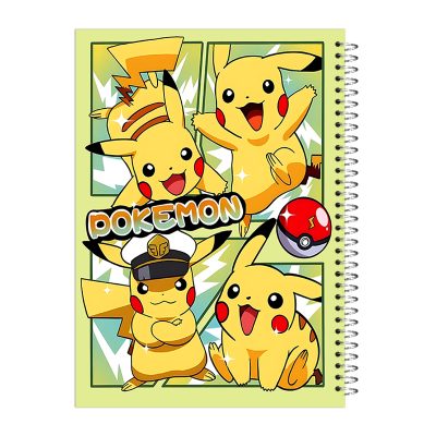 دفتر مشق 80 برگ جلد سخت کامیک طرح پوکمون کد 340