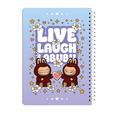 دفتر مشق 80 برگ جلد سخت لبوبو مدل live کد 354