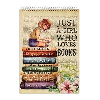 دفتر شطرنجی 100 برگ مدل دختر کتاب ها