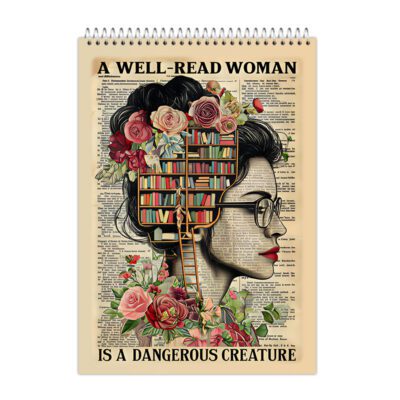 دفتر شطرنجی 100 برگ مدل کتابخانه ی درون