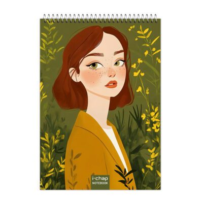 دفتر شطرنجی 100 برگ مدل دختر طبیعت