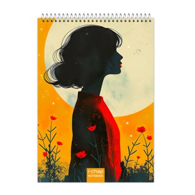 دفتر شطرنجی 100 برگ مدل دختر ماه