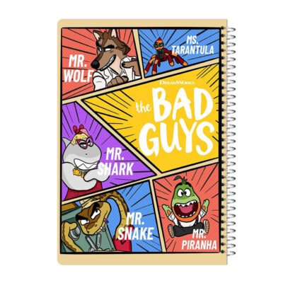 دفتر مشق 60 برگ آی چاپ مدل bad guys کد 162