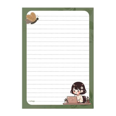 کاغذ A4 طرح دار مدل دخترانه کد K111 بسته 10 عددی